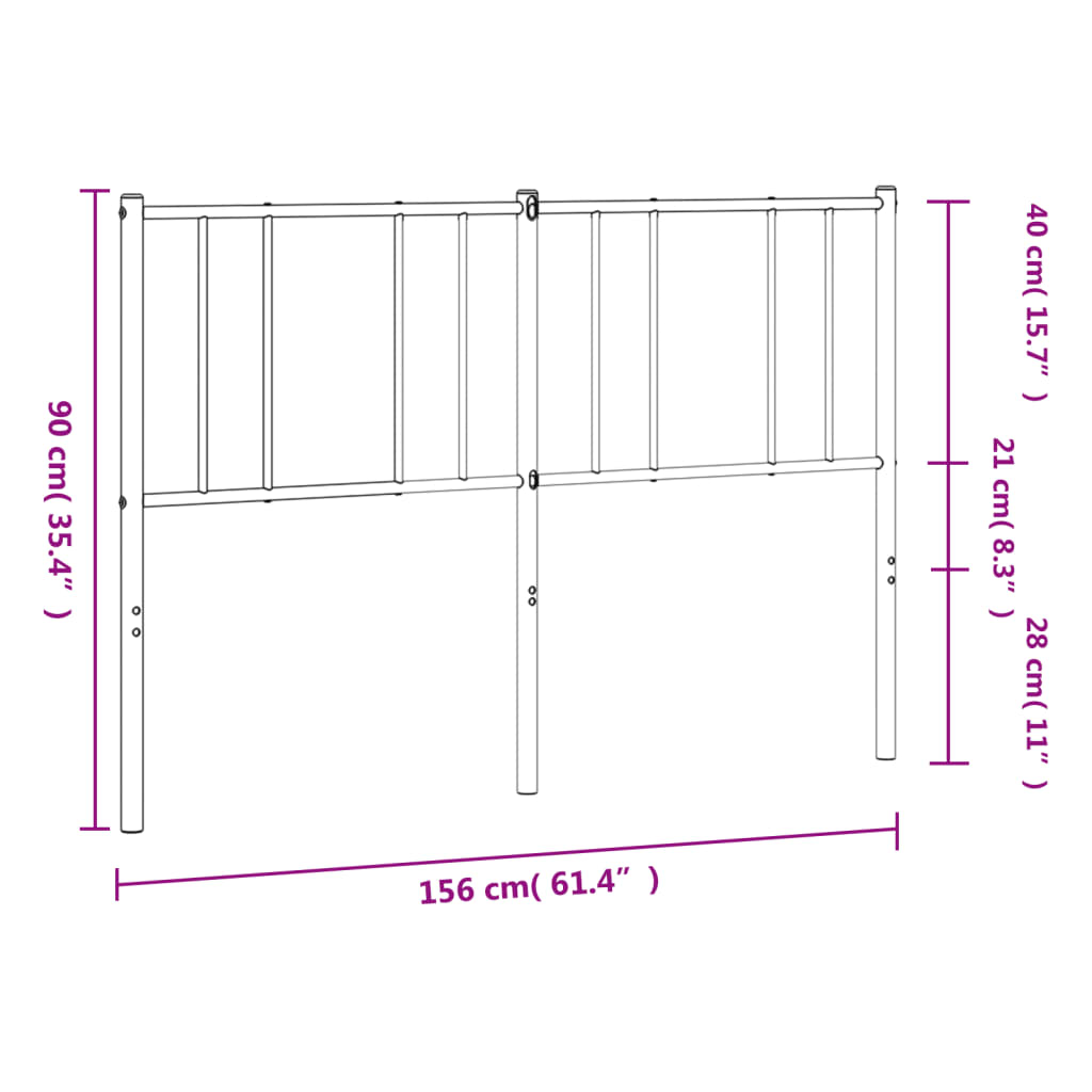 Elegant White Metal Headboard