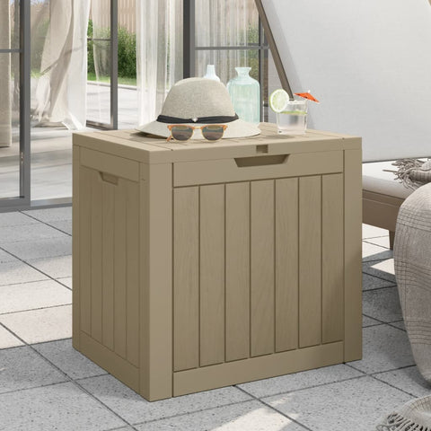 Light Brown Polypropylene Garden Storage Box