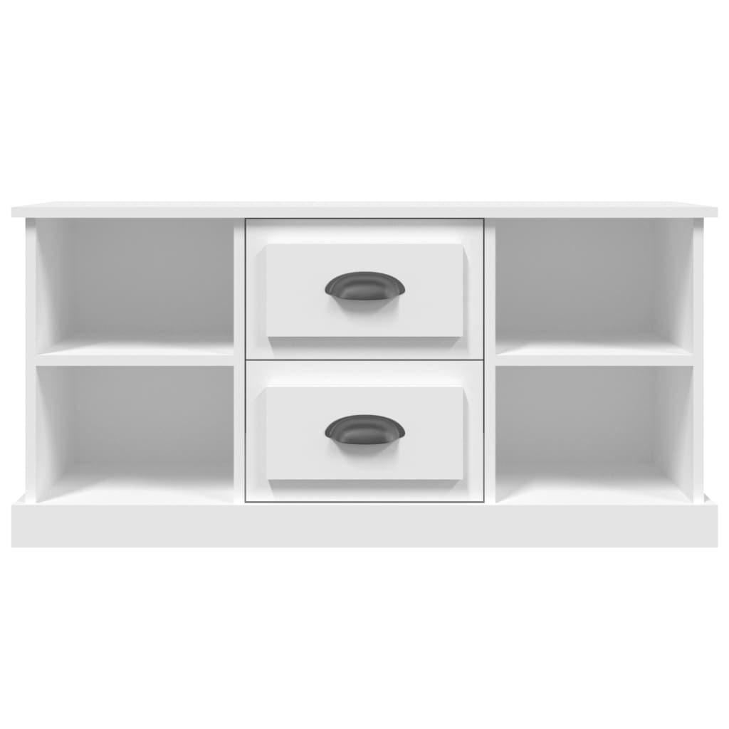 Elegantly Minimalist White Engineered Wood TV Cabinet