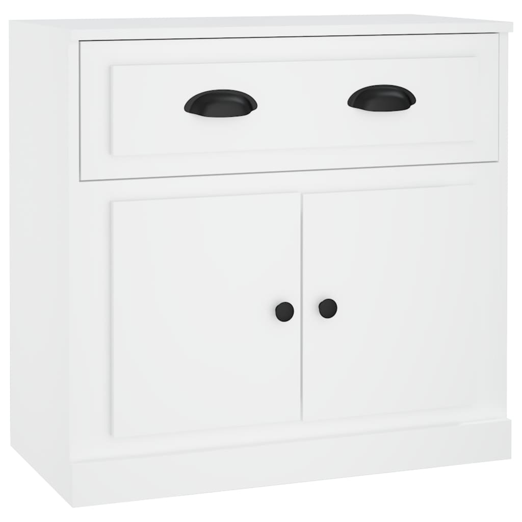 Sleek White Engineered Wood Sideboard