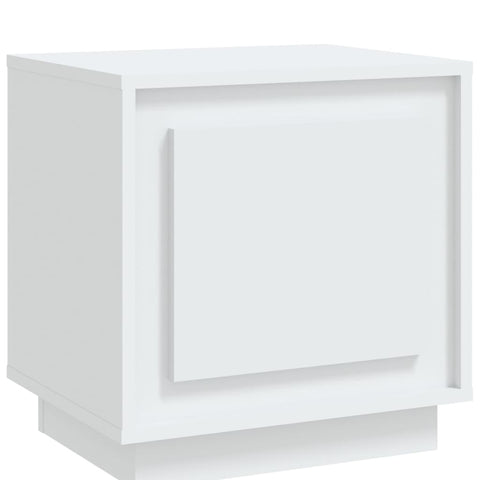 Luminous Haven White Engineered Wood Bedside Cabinet