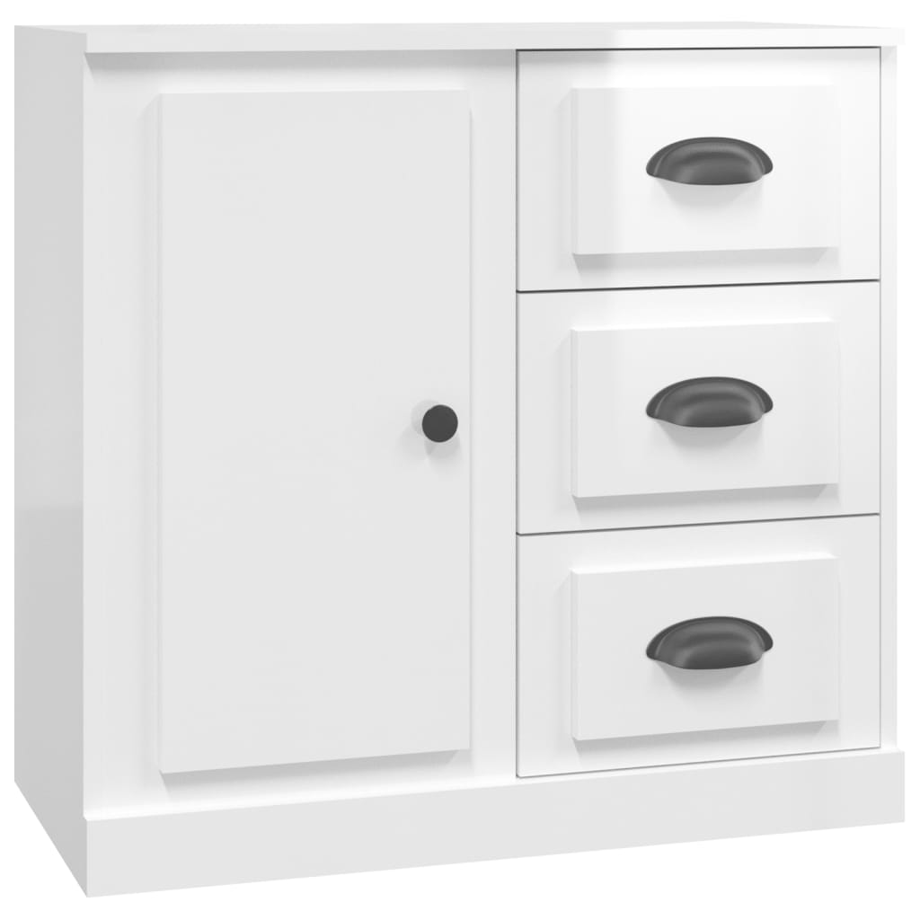 Contemporary 3 Pcs of White Engineered Wood Sideboards