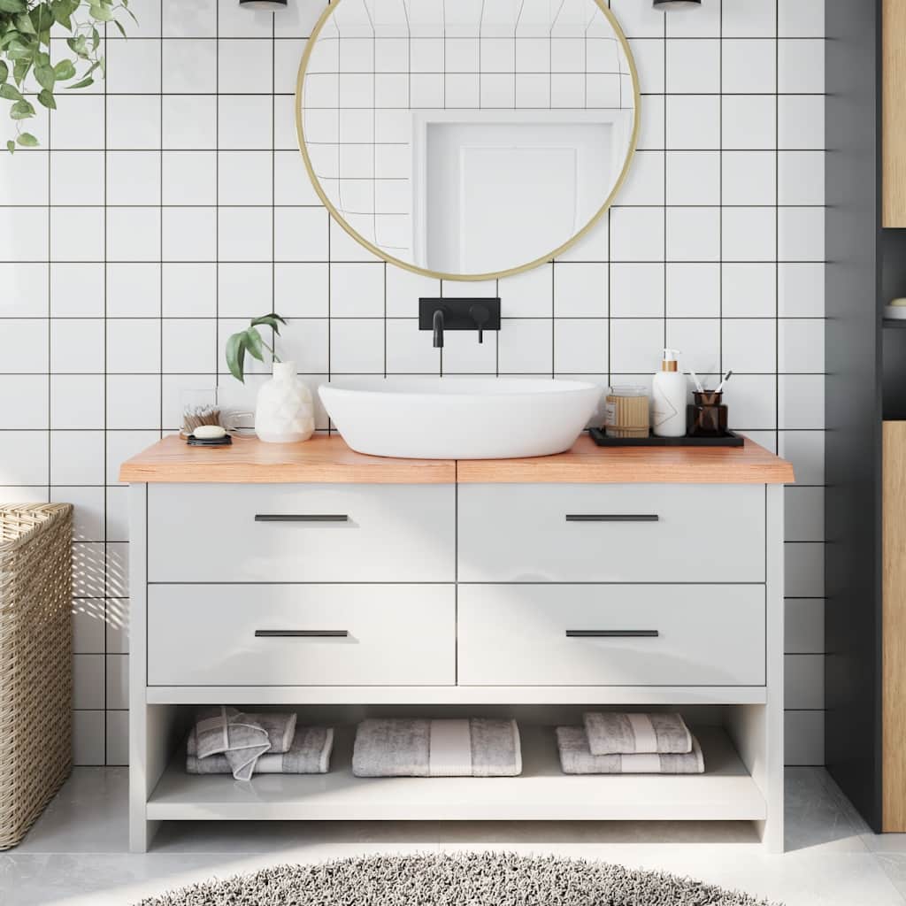 Bathroom Countertop Dark Grey-Treated Solid Wood, Grey colour - photo 119