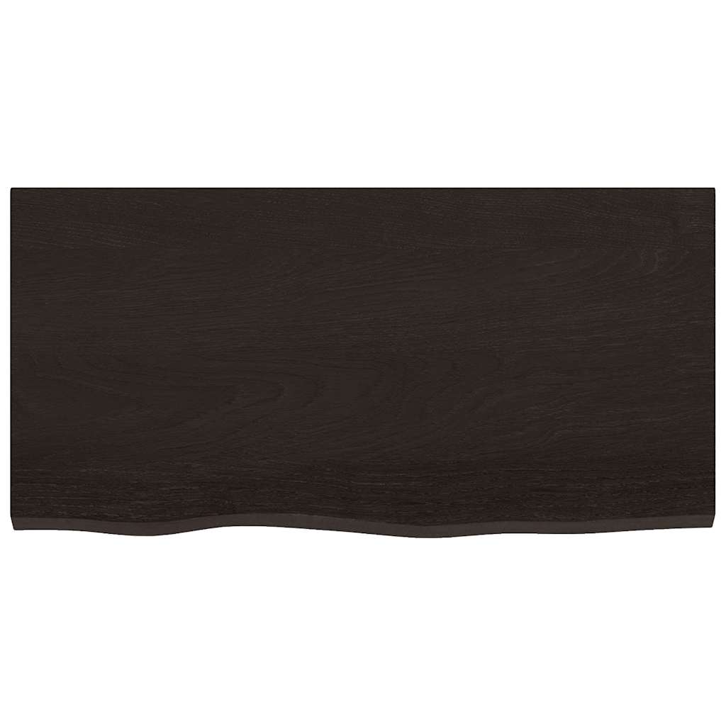 Bathroom Countertop Dark Grey-Treated Solid Wood | Wood finish