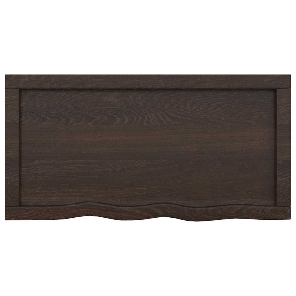 Worktops - Bathroom Countertop Dark Grey-Treated Solid Wood