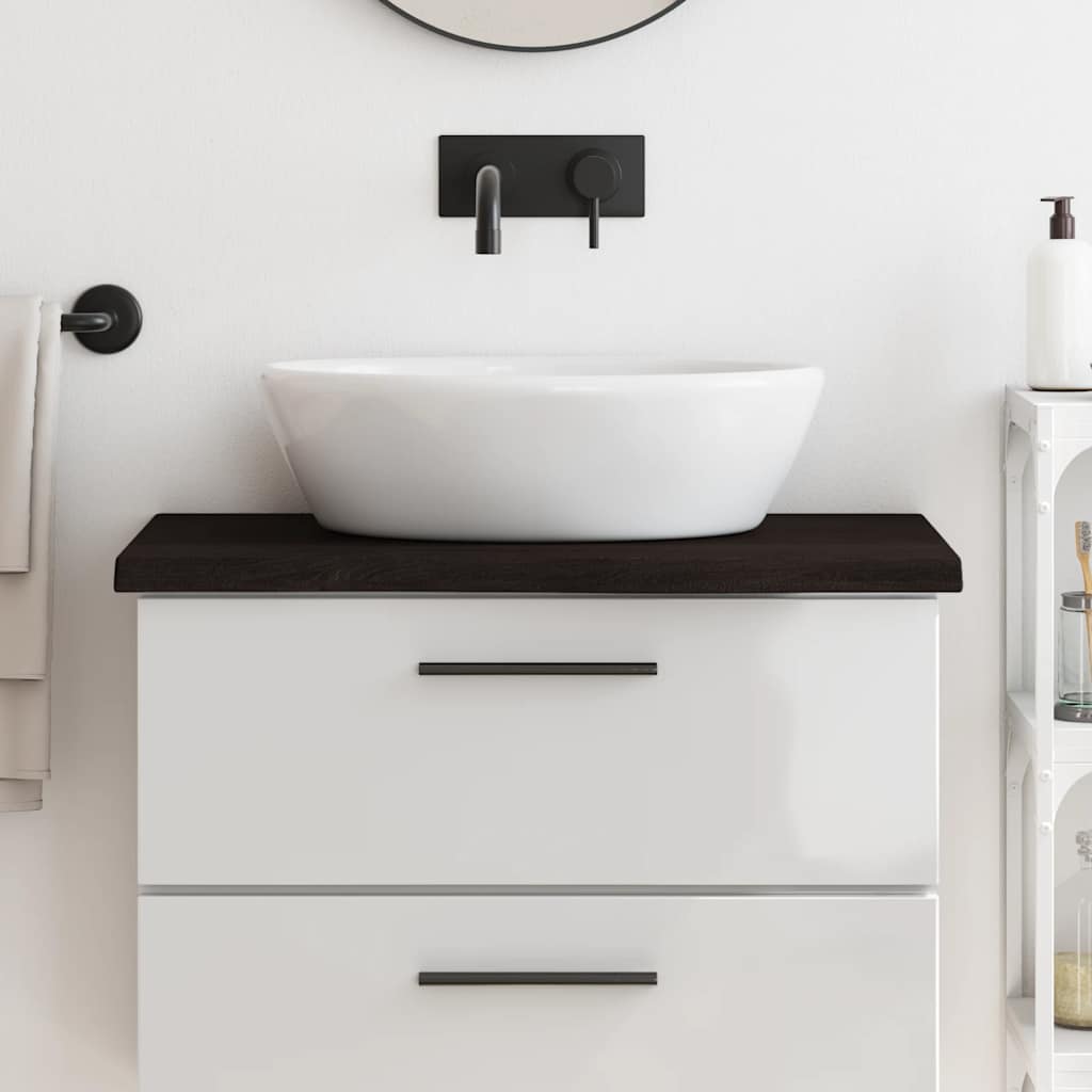 Bathroom Countertop Dark Grey-Treated Solid Wood
