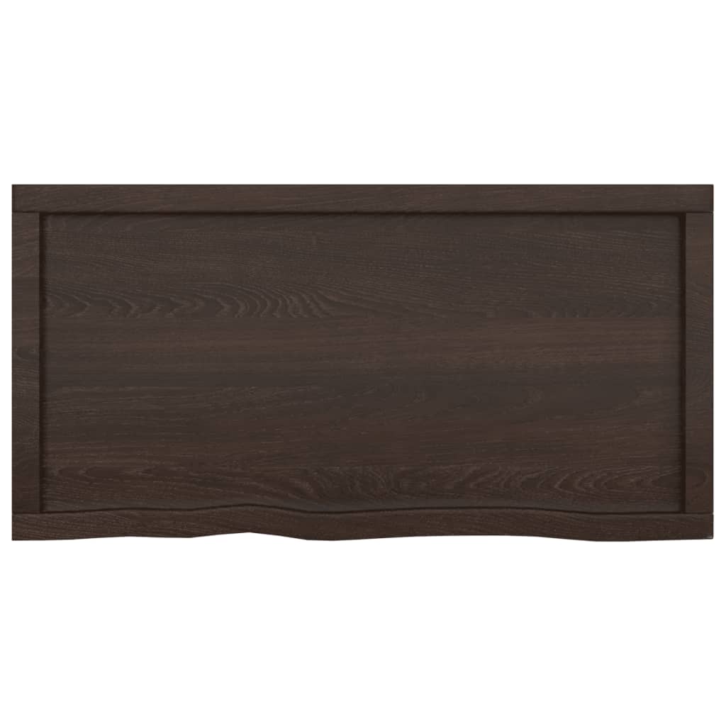 Dark Grey Treated Solid Wood Bathroom Countertop for Sleek and Contemporary Style
