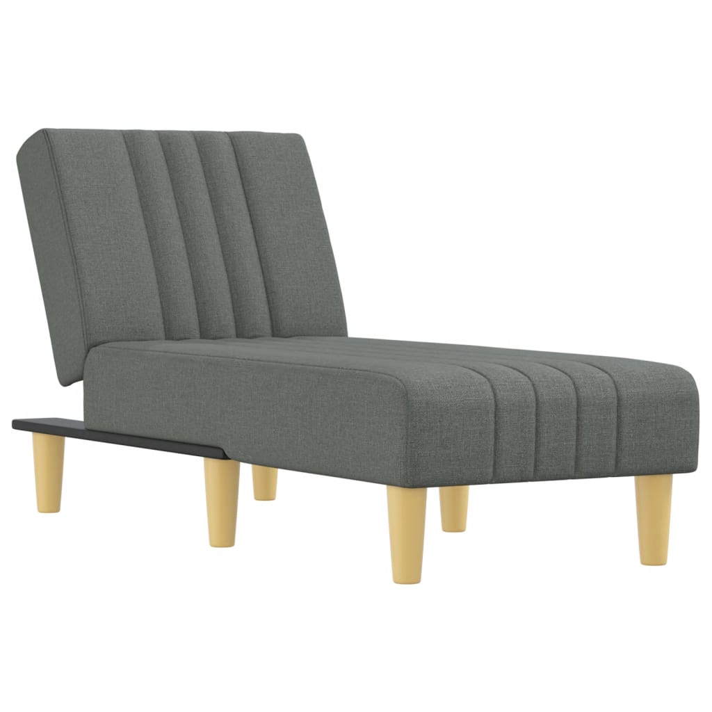 Grey colour - Stylish Chaise Longue Dark Grey Fabric