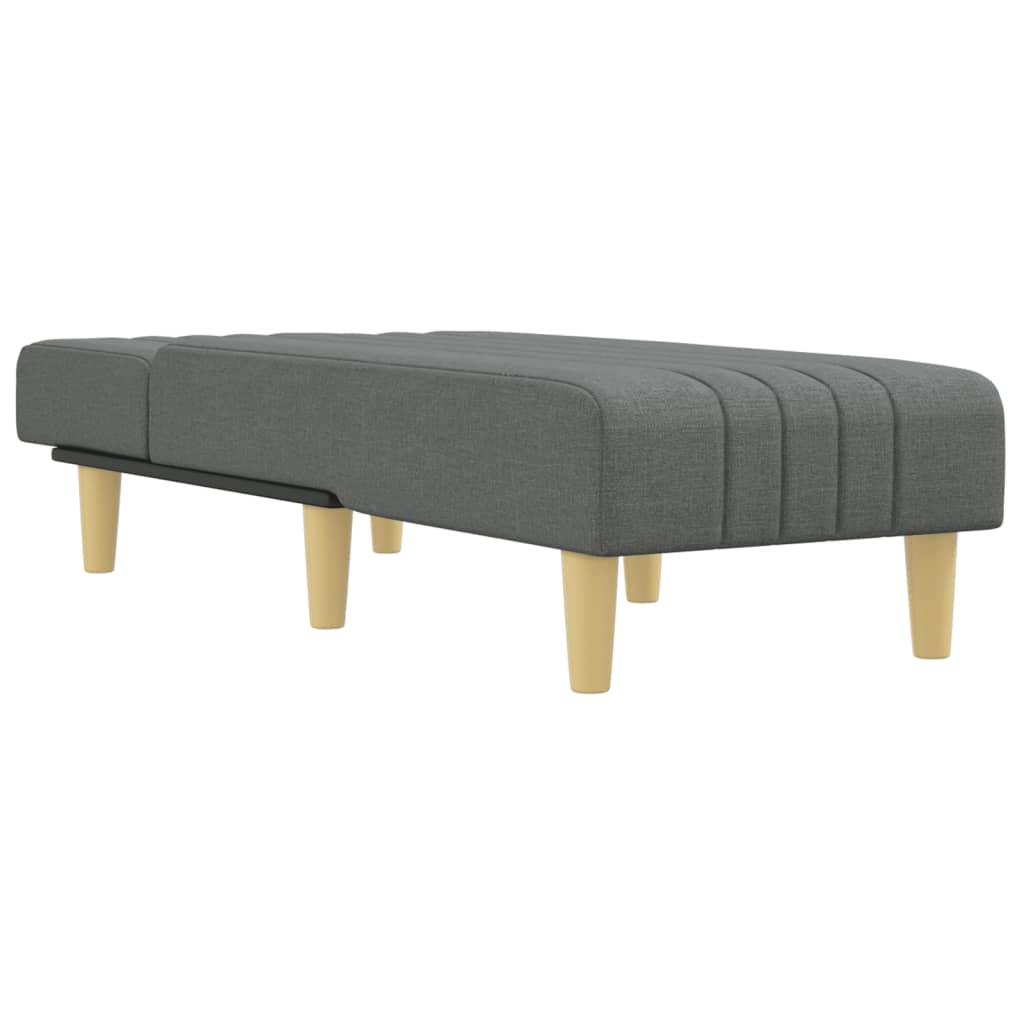 Stylish Chaise Longue Dark Grey Fabric | Fabric finish