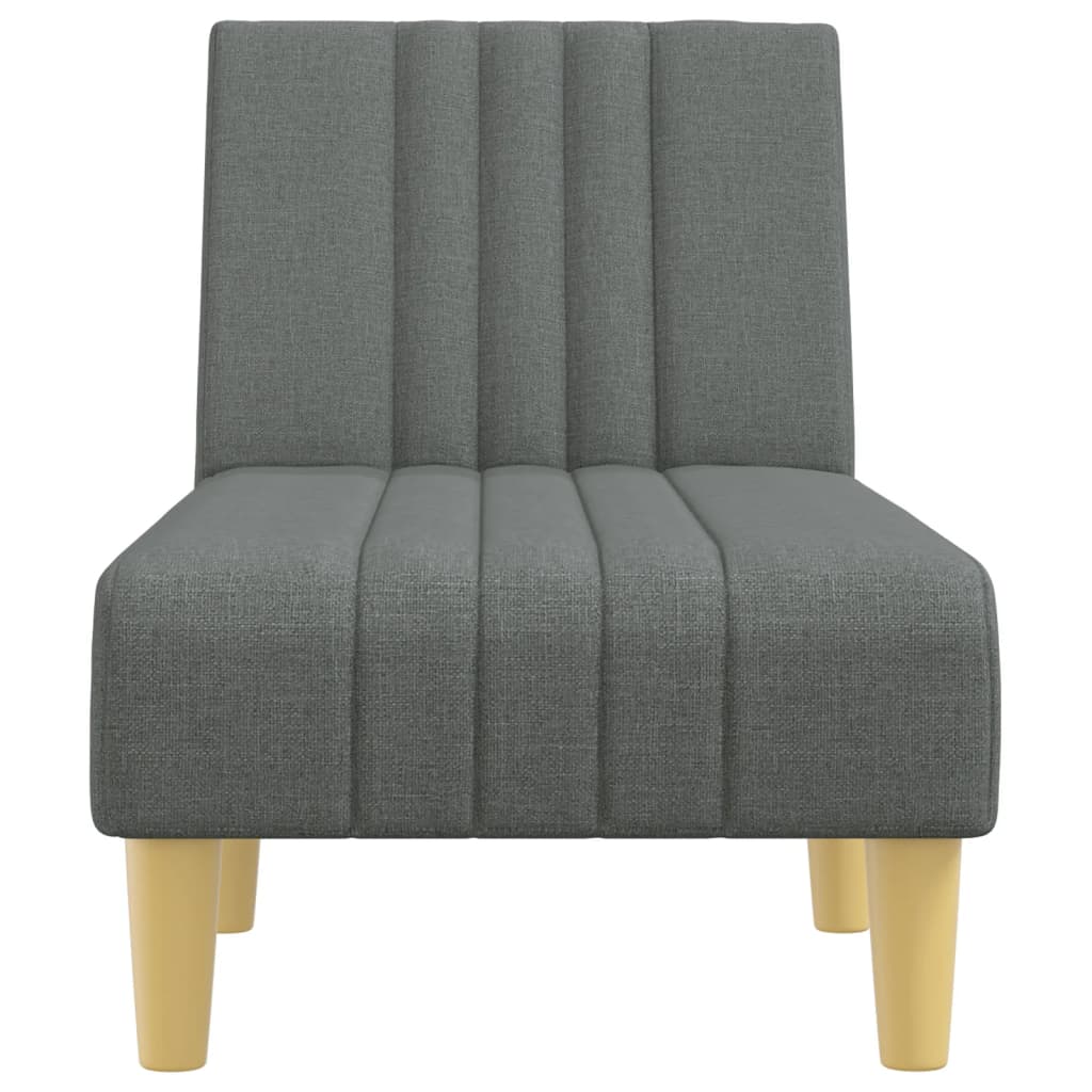 Chaises Longues - Stylish Chaise Longue Dark Grey Fabric