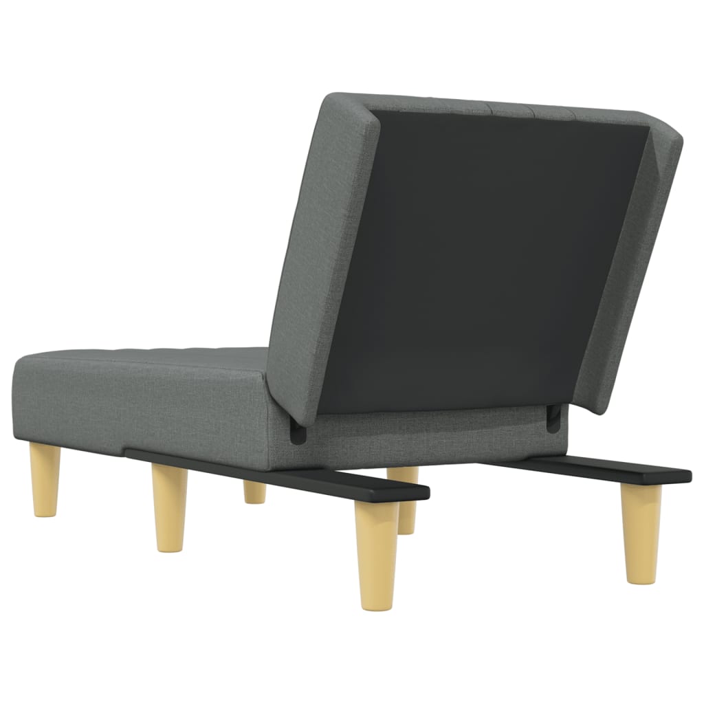 Fabric finish - Stylish Chaise Longue Dark Grey Fabric