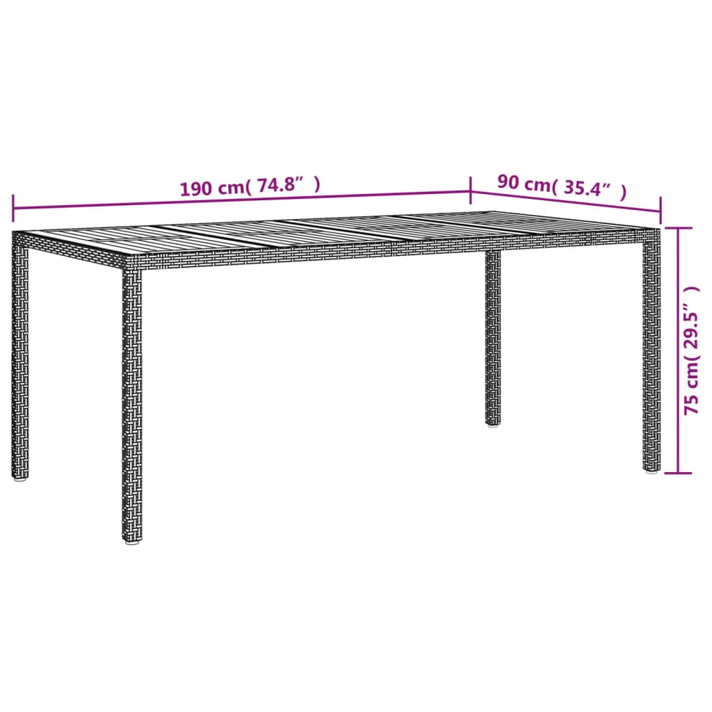 7-Piece Garden Dining Set with Cushions Grey Poly Rattan