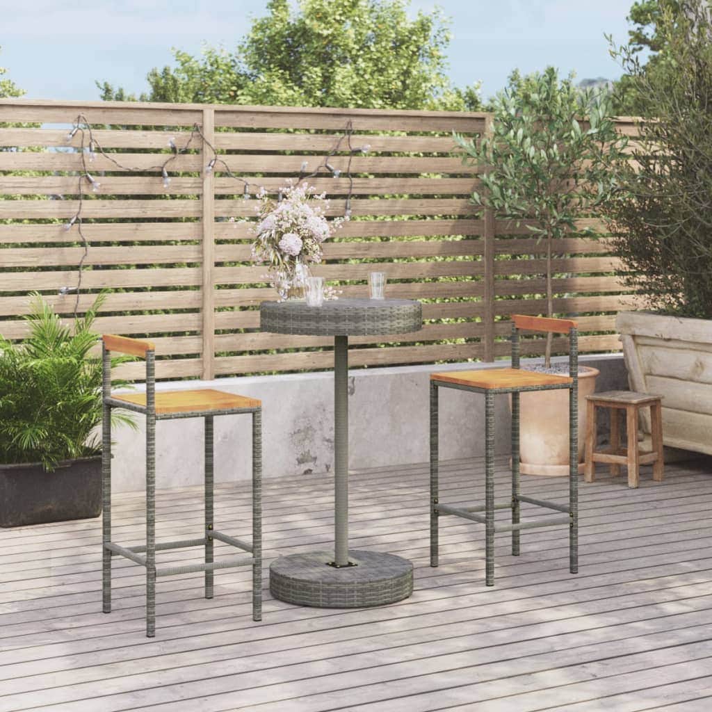 Minimalist 3 Piece Garden Bar Set Home Decor Accent Outdoor Living