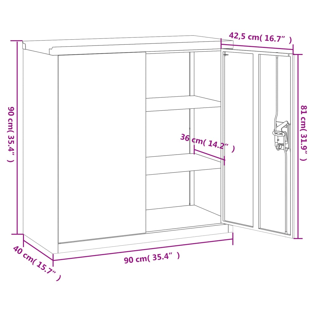 File Cabinet White Steel