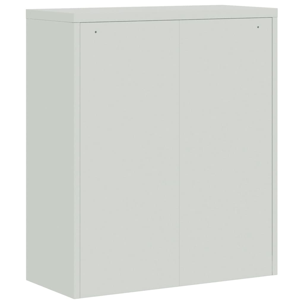 Stylish File Cabinet Light Grey Steel