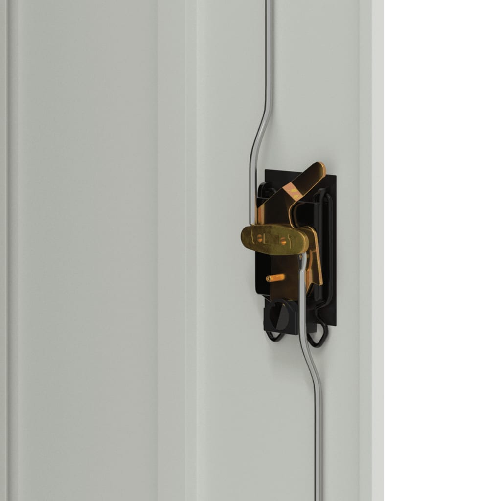 Stylish File Cabinet Light Grey Steel
