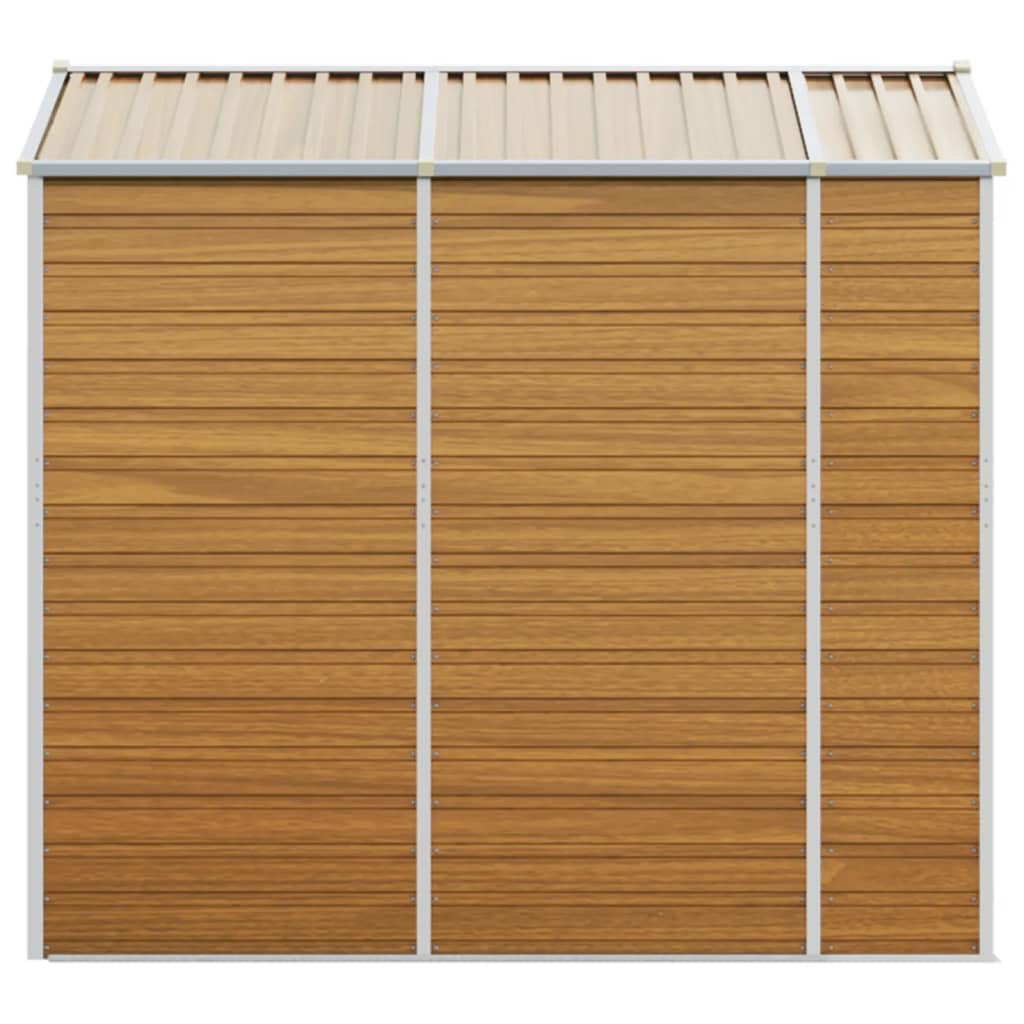 Steel Garden Shed Light Brown 191x215cm | Simpledeals