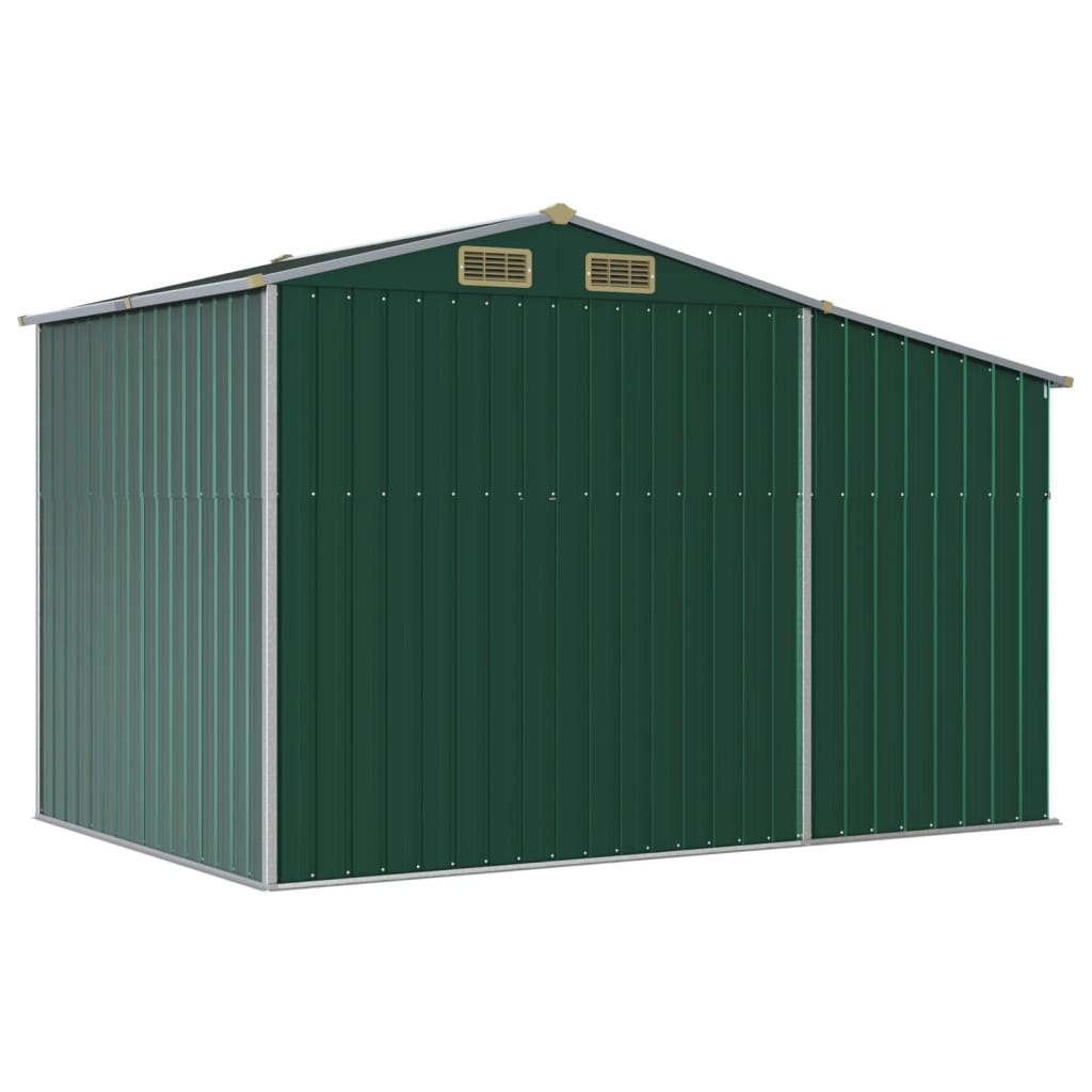 Garden Shed Galvanised Steel Green