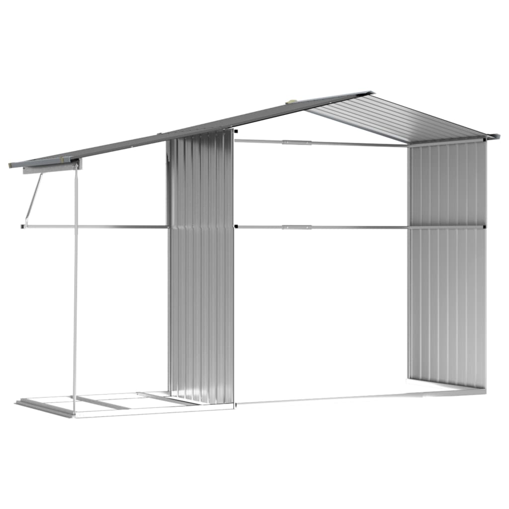Garden Shed Galvanised Steel Green