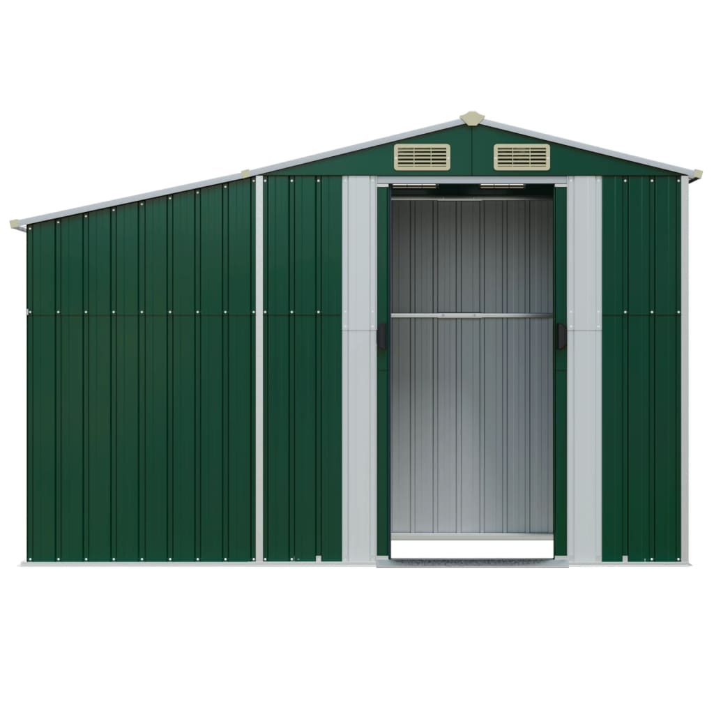 Garden Shed Galvanised Steel Green