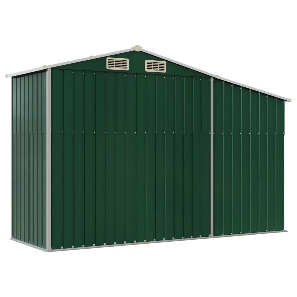 Garden Shed Galvanised Steel Green