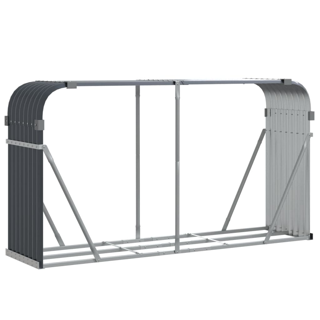 Galvanised Steel Log Holder 180cm Anthracite | Simpledeals