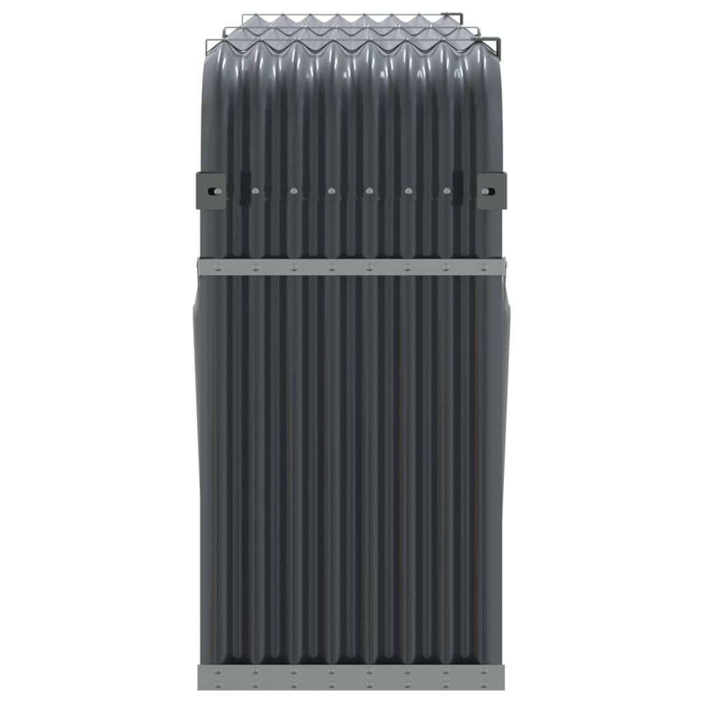Galvanised Steel Log Holder 180cm Anthracite | Simpledeals