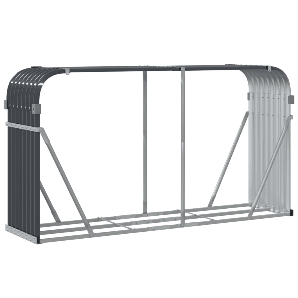 Galvanised Steel Log Holder 180cm Anthracite | Simpledeals