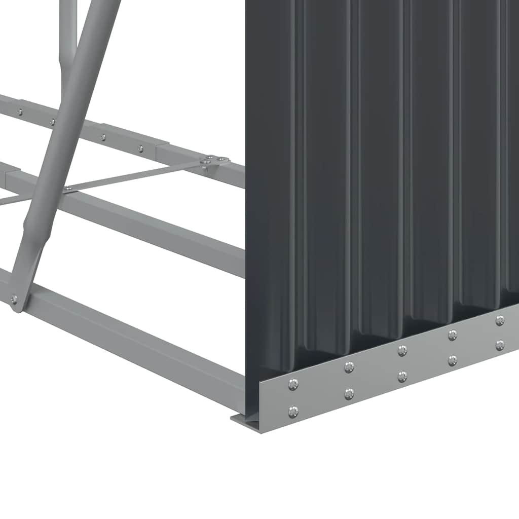 Galvanised Steel Log Holder 180cm Anthracite | Simpledeals