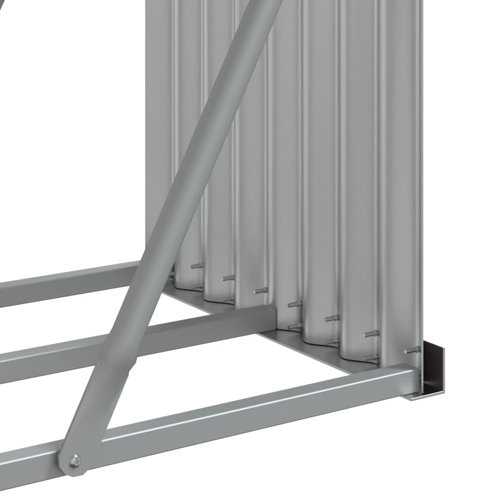 Galvanised Steel Log Holder 180cm Anthracite | Simpledeals