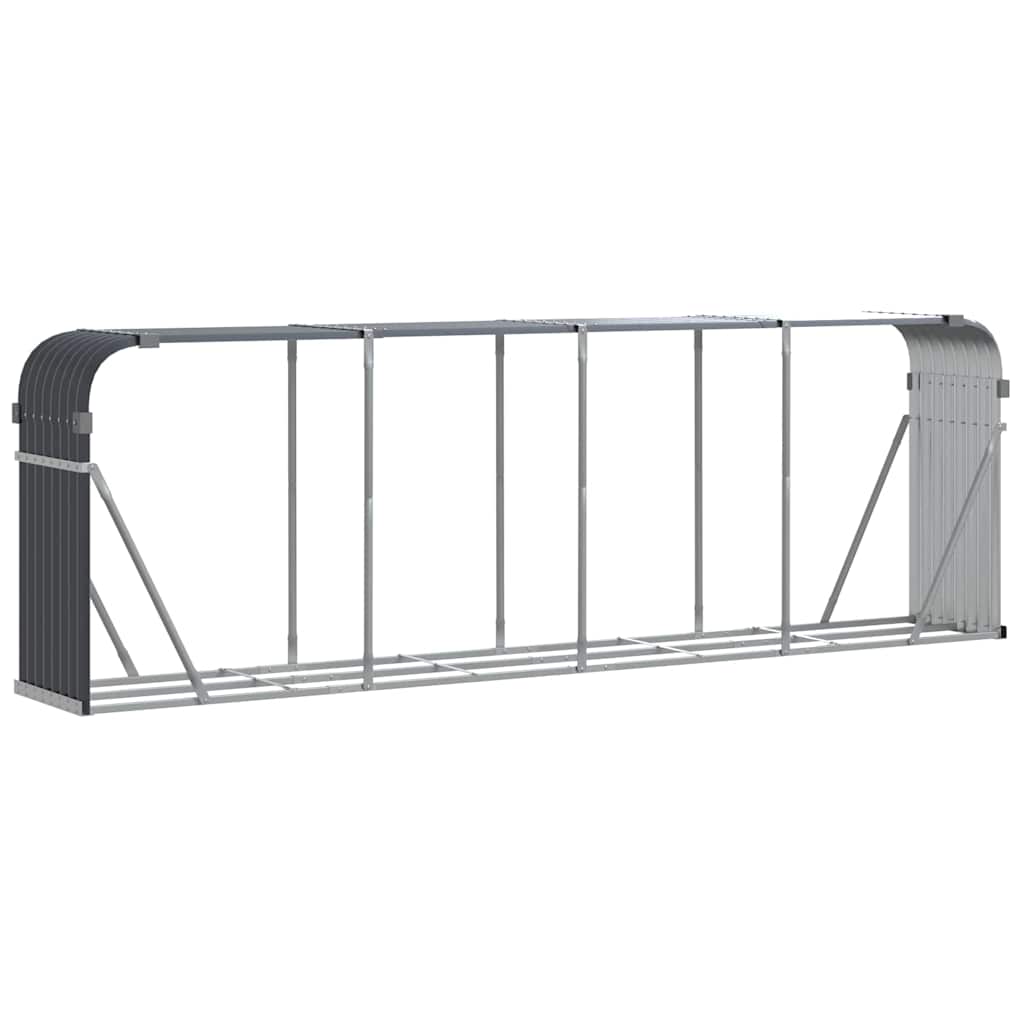 Galvanised Steel Log Holder 3m Anthracite | Simpledeals