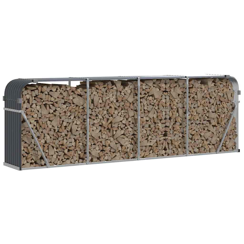 Galvanised Steel Log Holder 3m Anthracite | Simpledeals