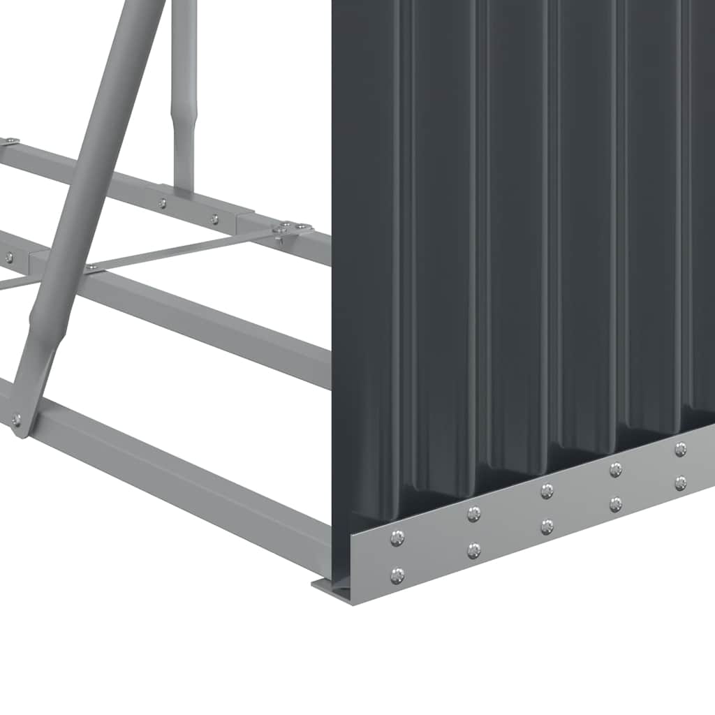 Galvanised Steel Log Holder 3m Anthracite | Simpledeals