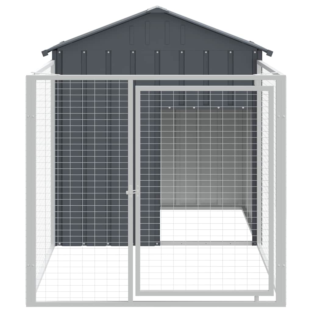 Dog Kennel Run Galvanised Steel Outdoor | Simpledeals