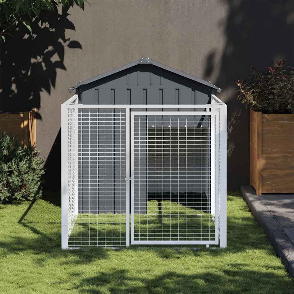 Dog Kennel Run Galvanised Steel Outdoor | Simpledeals
