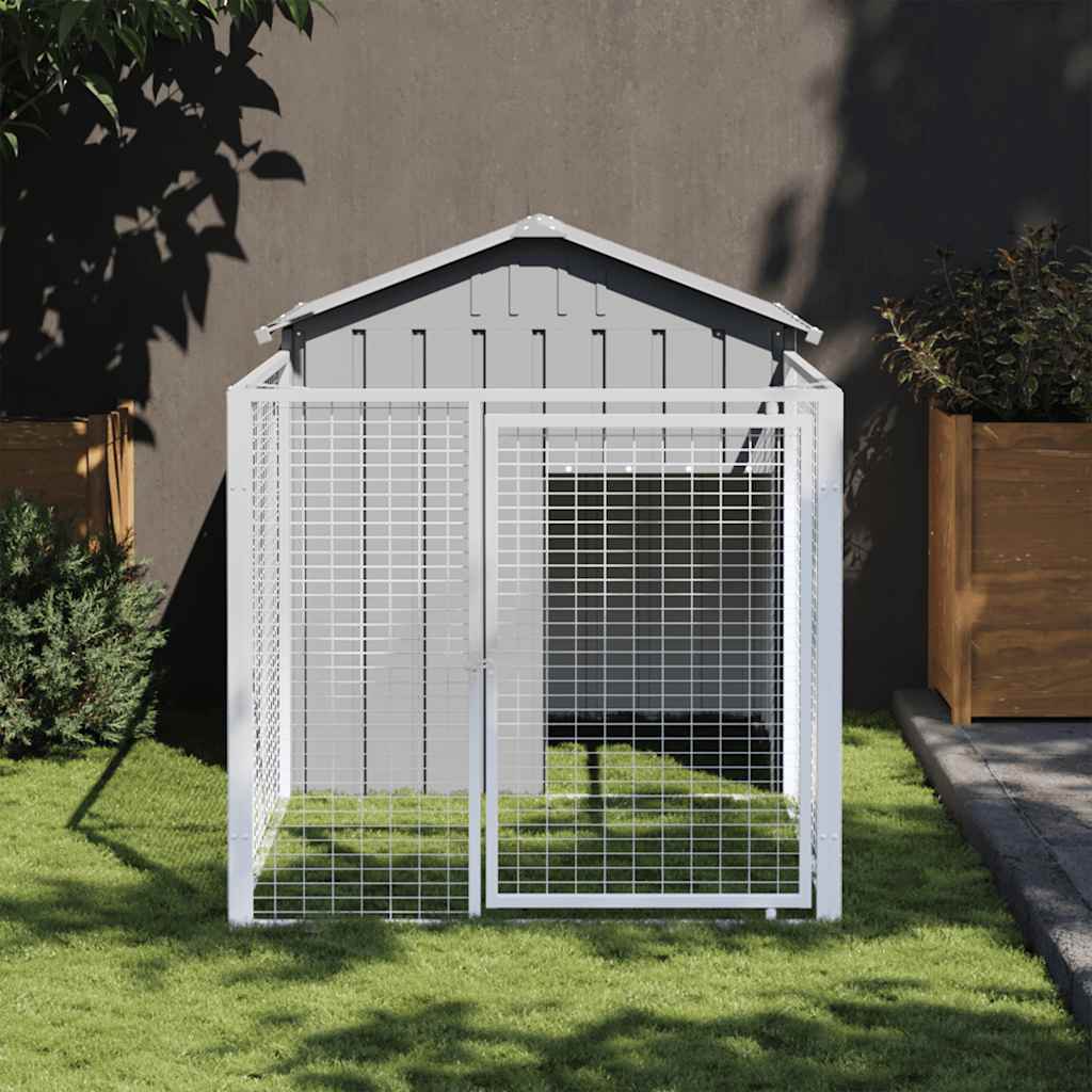 Dog Kennel Run Galvanised Steel Outdoor | Simpledeals