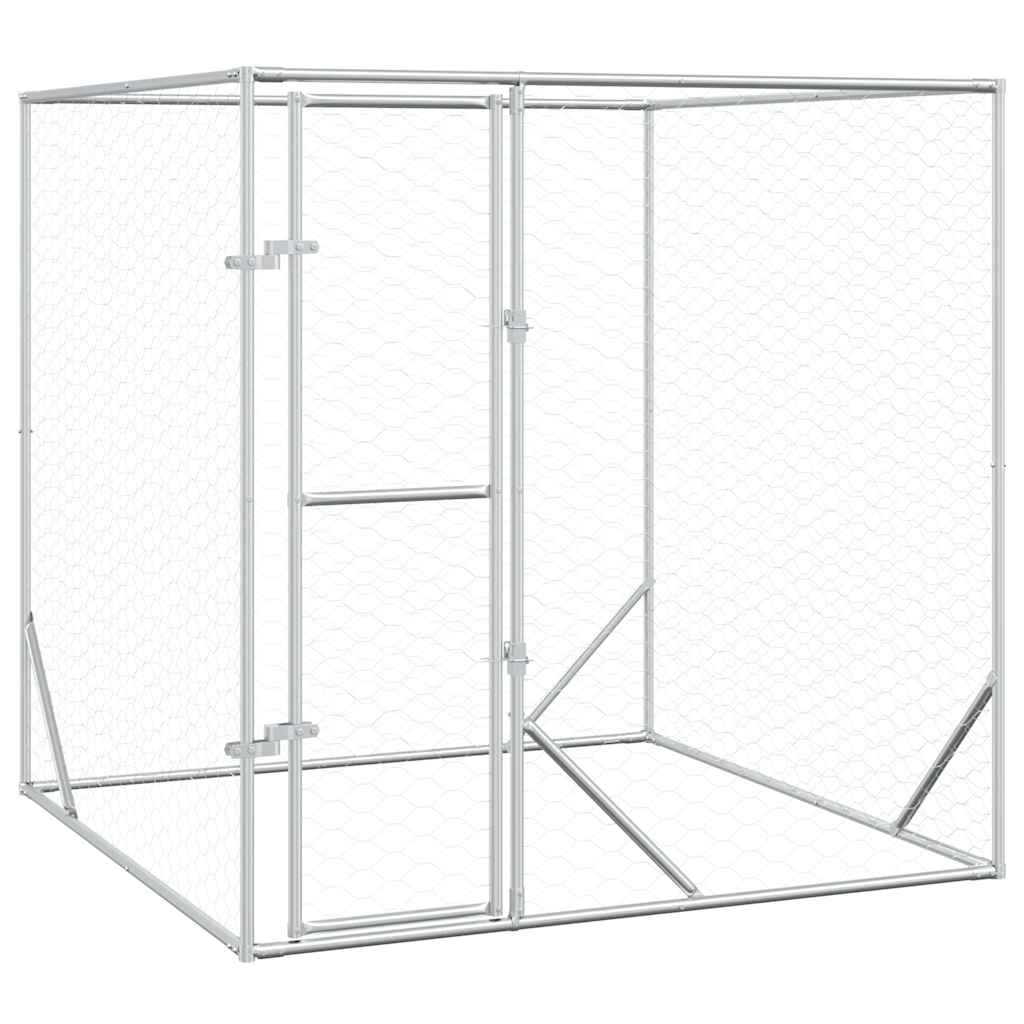Galvanised Steel Dog Kennel 2x2x2m Outdoor | Simpledeals