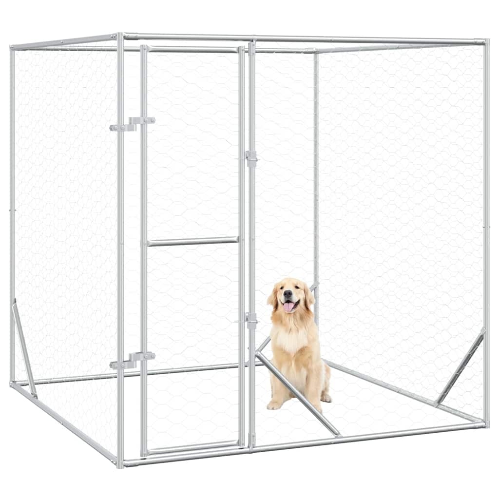 Galvanised Steel Dog Kennel 2x2x2m Outdoor | Simpledeals