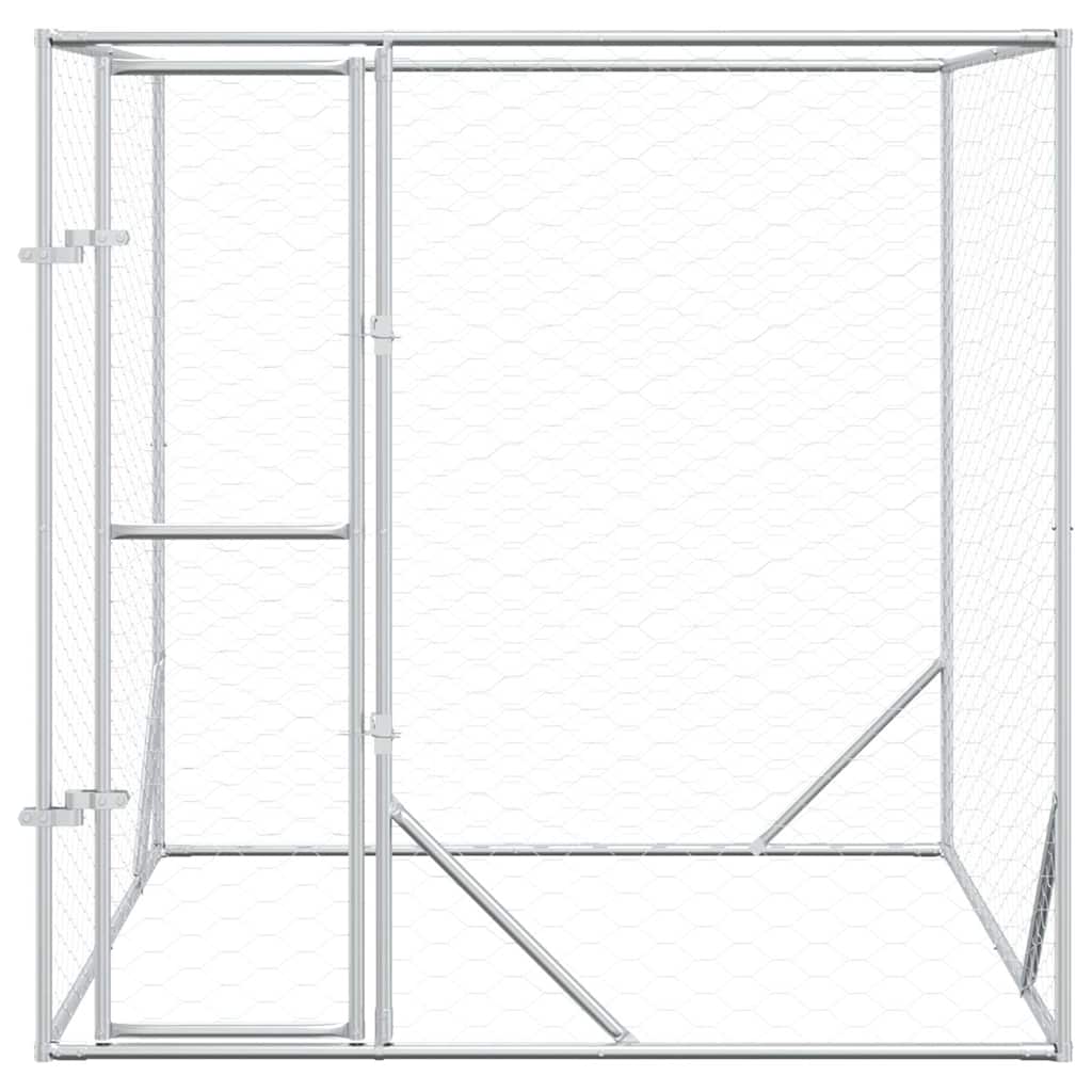 Galvanised Steel Dog Kennel 2x2x2m Outdoor | Simpledeals