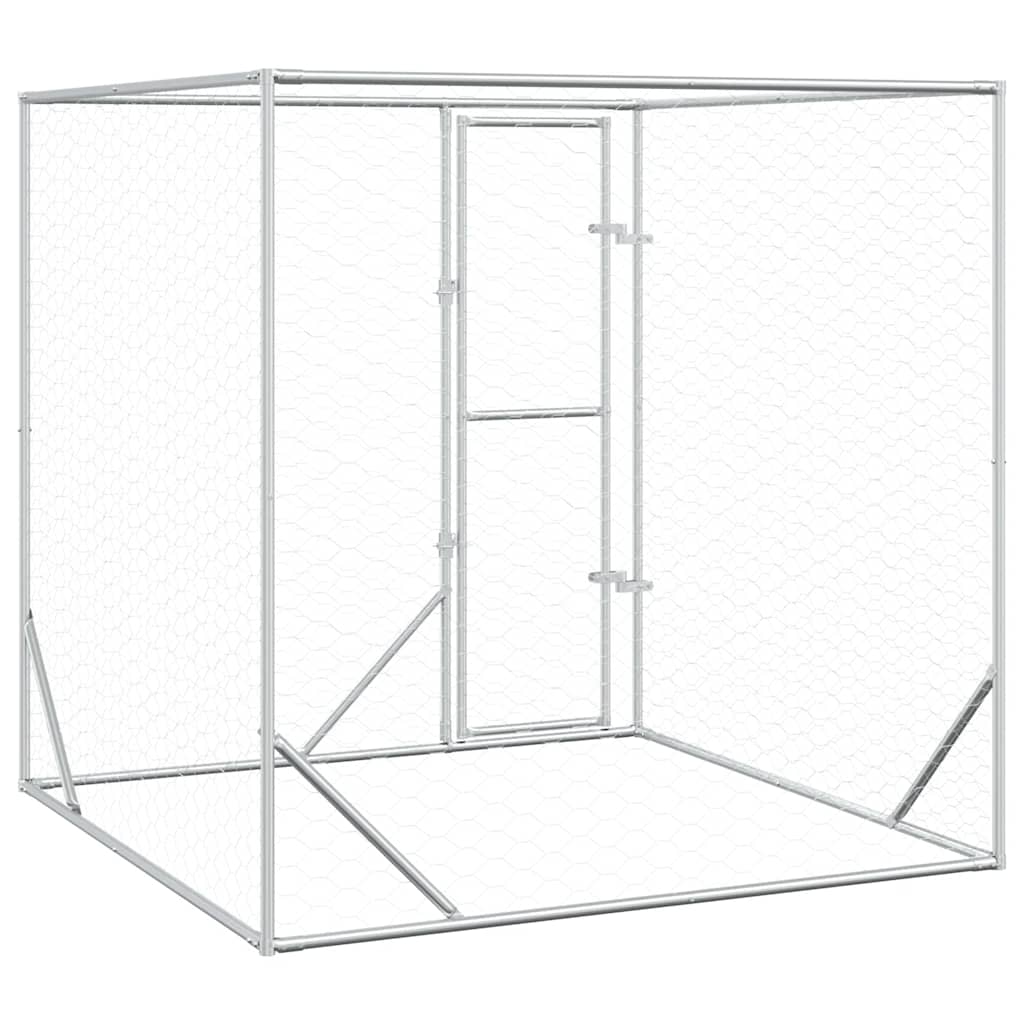 Galvanised Steel Dog Kennel 2x2x2m Outdoor | Simpledeals