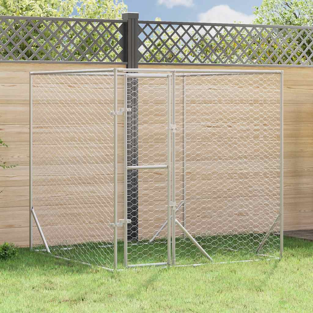 Galvanised Steel Dog Kennel 2x2x2m Outdoor | Simpledeals