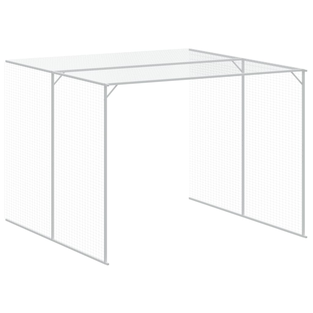 Galvanised Steel Dog House Run Kennel Anthracite | Simpledeals