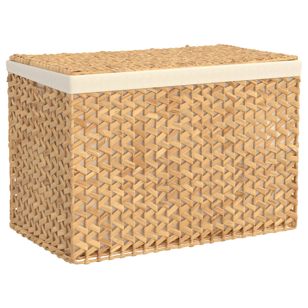 3 Section Water Hyacinth Laundry Basket Foldable | Simpledeals