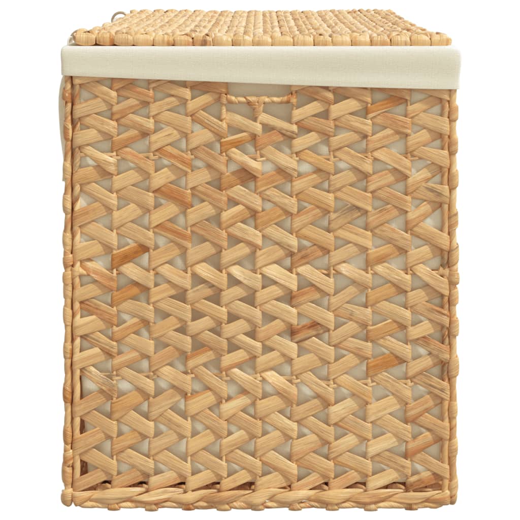 3 Section Water Hyacinth Laundry Basket Foldable | Simpledeals