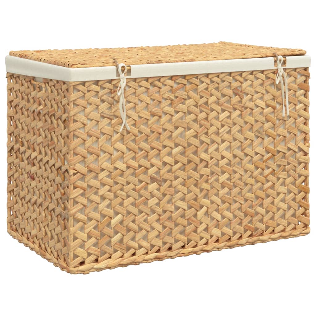 3 Section Water Hyacinth Laundry Basket Foldable | Simpledeals