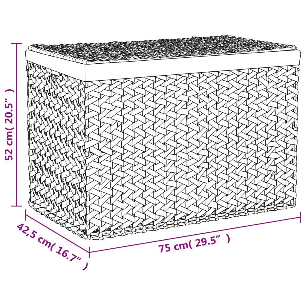 3 Section Water Hyacinth Laundry Basket Foldable | Simpledeals