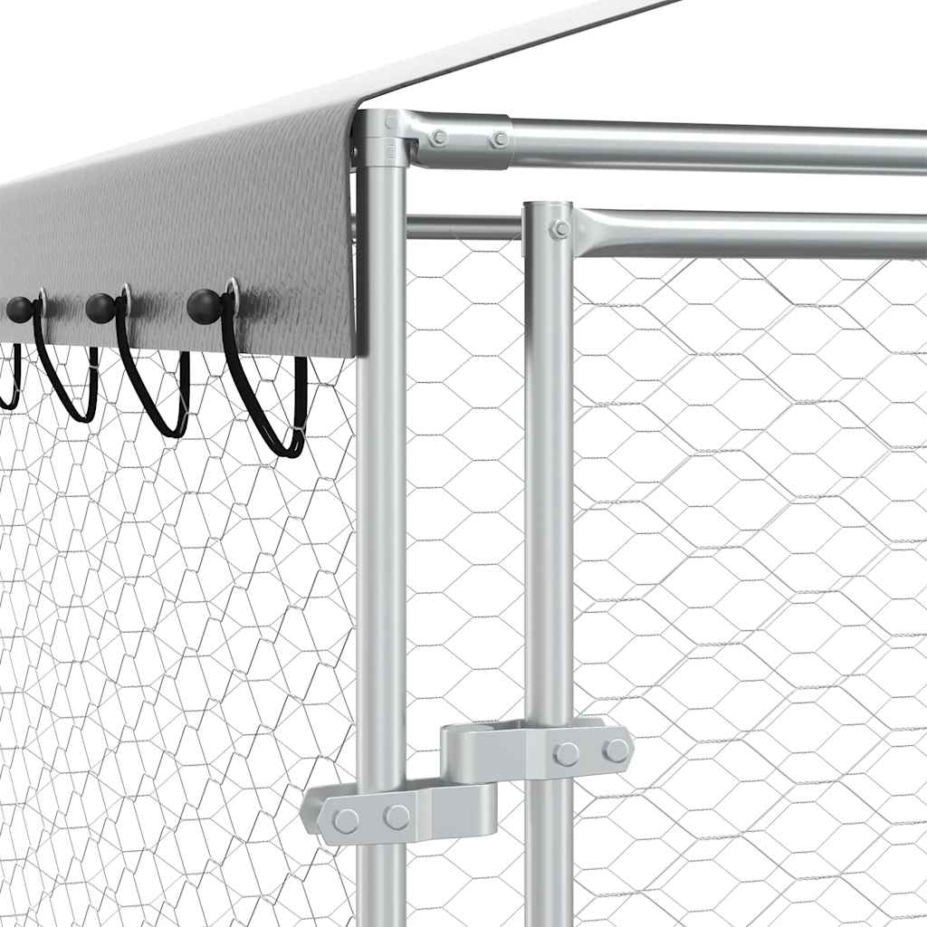 Large Galvanised Steel Dog Kennel 3x3m Roof | Simpledeals