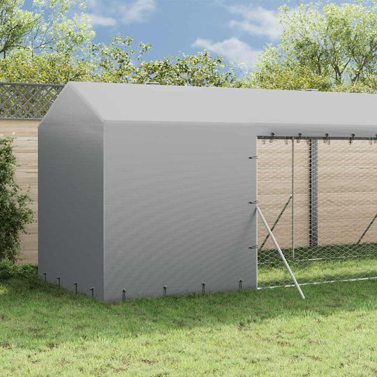 Large Outdoor Dog Kennel 2x6m Galvanised Steel