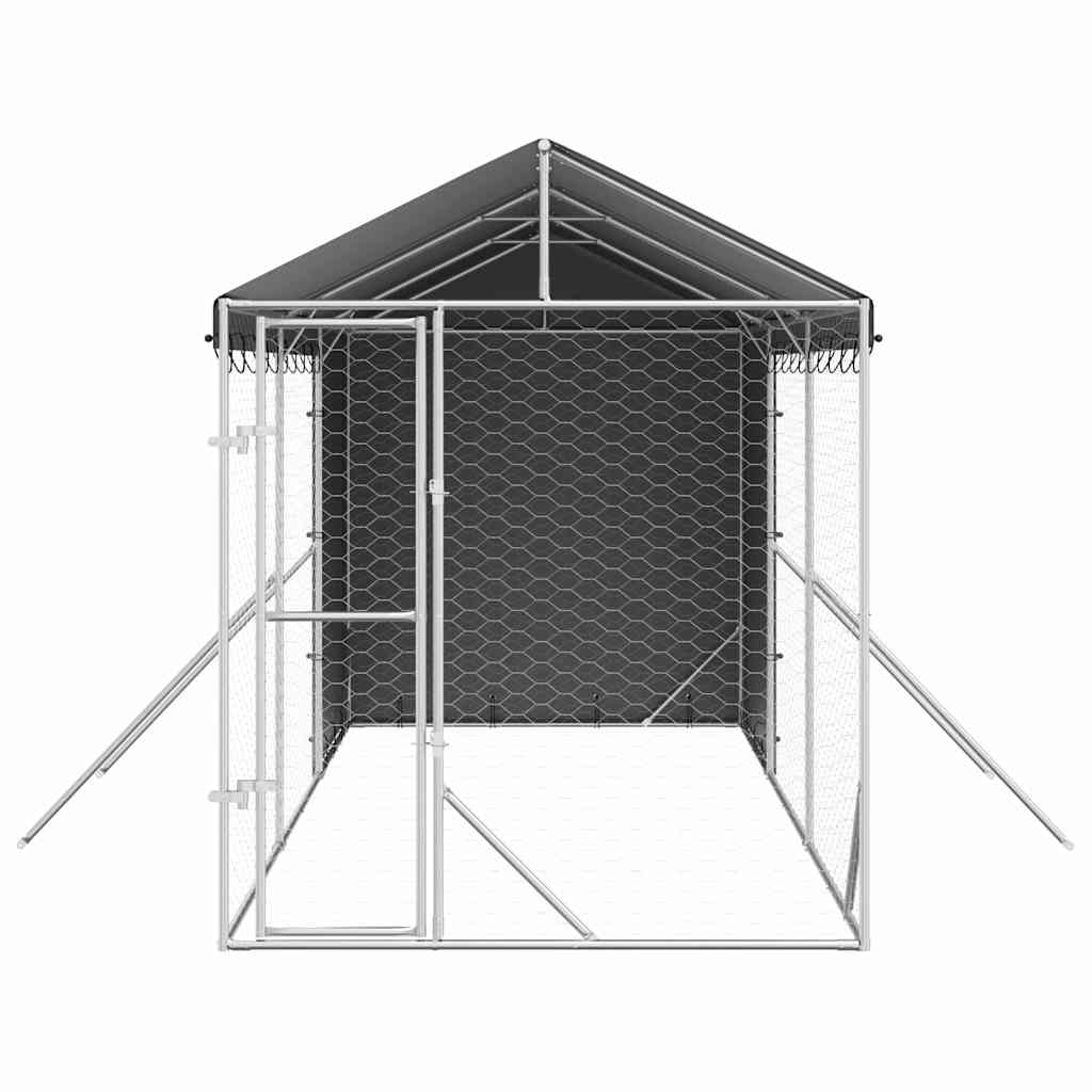 Large Outdoor Dog Kennel 2x6m Galvanised Steel | Simpledeals