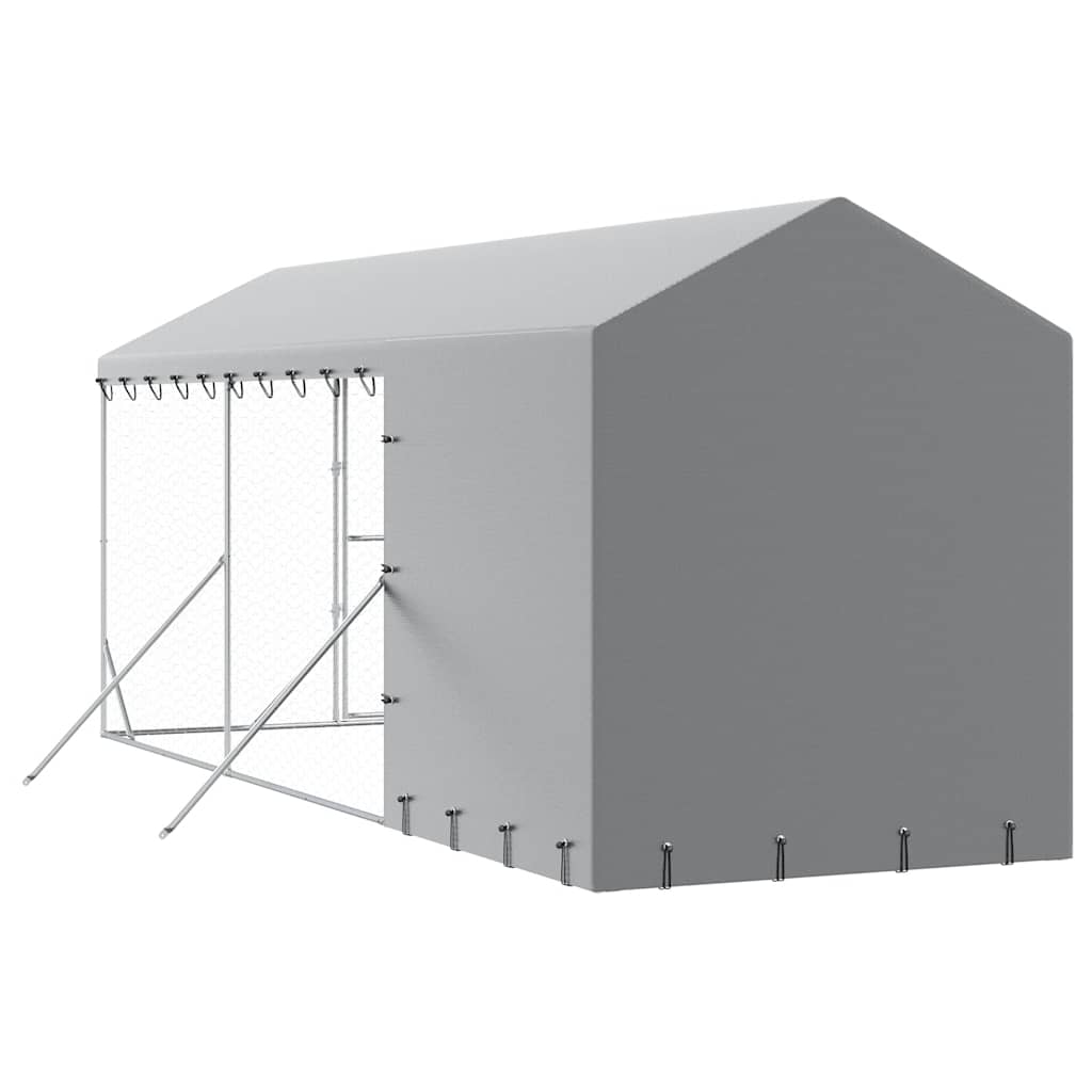Large Outdoor Dog Kennel 2x6m Galvanised Steel | Simpledeals